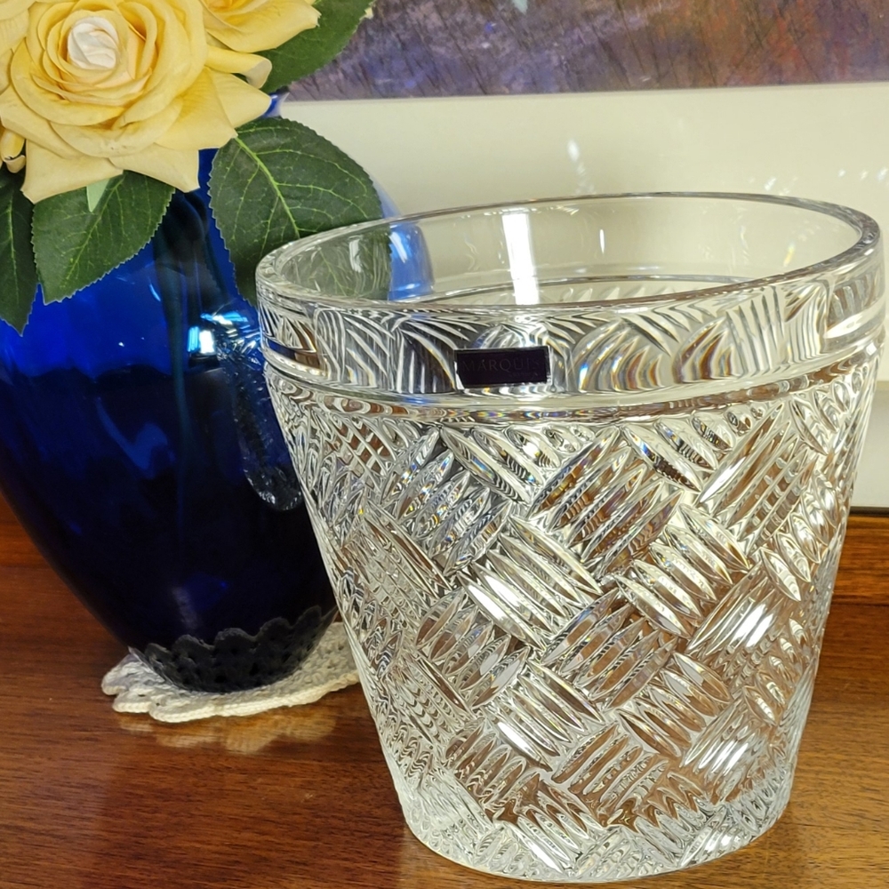 Marquise By Waterford Lead Crystal Ice Bucket.